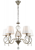 Светильник подвесной (люстра) 5*40Вт Е14 бронза классика