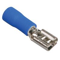 Разъем плоский 1,5-2,5мм2 5*0,8мм мама изолированный синий ПВХ РпИм IEK 100шт