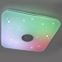 Светильник настенно-потолочный свд 80Вт RGB квадрат белый пульт ДУ 