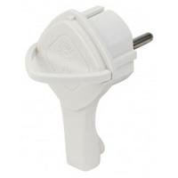 Вилка 16А угловая заземление белый пластик IP20 ЭРА за шкаф,3410142