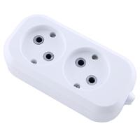 Колодка 2-мест 6А белый пластик IP20 Rexant