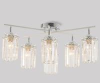 Светильник потолочный (люстра) 6*60Вт E27 хром/белый