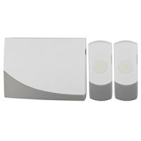 Звонок беспроводной открытая белый IP44 C91-2 ЭРА 2 кнопки 2 мелодии