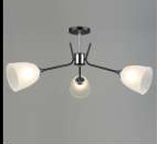 Светильник потолочный (люстра) 3*60Вт Е27 черный/хром