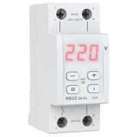 Реле напряжения 1ф 63А 2мод D2-63 Rbuz ЖКИ красная память настройки