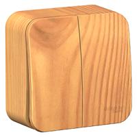 Бланка выключатель открытая ясень 2кл 10А IP20