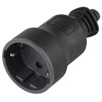 Розетка переносная 16А заземление черный поликарбонат IP44 ЭРА