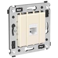 Аванти ванильная дымка розетка RJ45 скрытая 1-ая без шторки