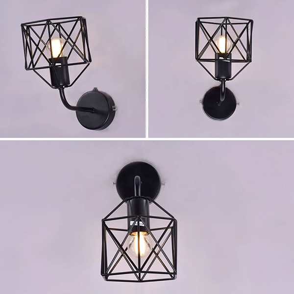 Светильник настенный (бра) 1*60Вт E27 черный Россвет лофт с выключателем