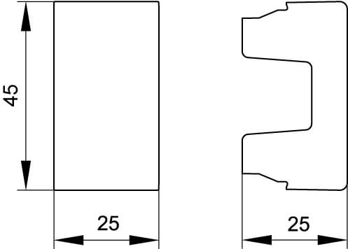 Вива белый заглушка кабель-канал 1модуль
