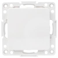 Стокгольм белый выключатель 1кл скрытая 10А IP20 