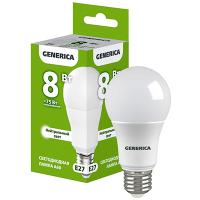 Лампа свд 220В Е27 8Вт 4000К 800лм грушевидная A60 матовая GENERICA (IEK) 
