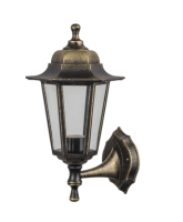 Светильник садово-парковый настенный 60Вт E27 пластик бронза IP44 6ти гранный