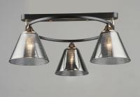 Светильник потолочный (люстра) 3*60Вт E27 шоколад/дымчатый 