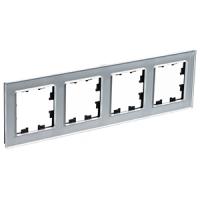 Атлас рамка скрытая 4-ая алюминий универсально стекло