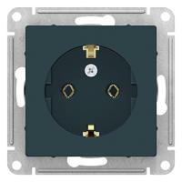 Атлас изумруд розетка скрытая 1-мест заземление IP20 