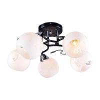 Светильник потолочный (люстра) 5*60Вт E27 черный/хром Орфография