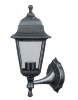 Светильник садово-парковый настенный 60Вт E27 пластик серебро IP44 4х гранный