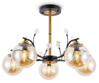 Светильник потолочный (люстра) 5*40Вт Е27 черный D620*420