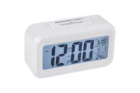 Часы настольные электронные 3*ААА HS-0110 белый HomeStar