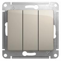 Глосса молочный выключатель 3кл скрытая 10А IP20 