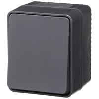 Атлас Профи антрацит выключатель кнопочный 1кл открытая 10А IP54 