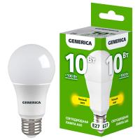 Лампа свд 220В Е27 10Вт 3000К 1000лм стандарт A60 матовая GENERICA (IEK) 