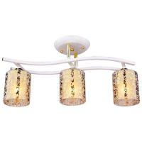 Светильник потолочный (люстра) 3*60Вт E27 белый/золото 