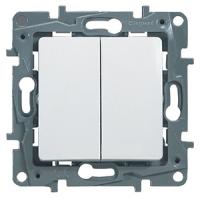 Этика белый выключатель 2кл скрытая 10А IP20 