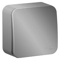 Бланка выключатель открытая алюминий 1кл 10А IP20 