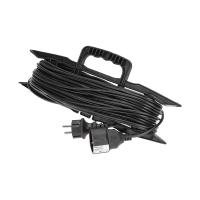 Удлинитель 1-мест 30м ПВС 3*0,75 черный  IP44 PROconnect на рамке