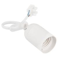 Патрон подвесной Е27 пластик белый Rexant с клеммной колодкой