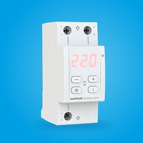 Реле напряжения 1ф 63А 2мод D2-63 Welrok RED