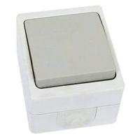 Вуокса серый переключатель 1кл открытая 10А IP54 