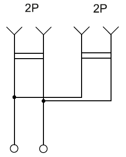 Октава сосна розетка открытая 2-мест IP20 