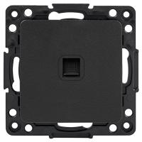 Стокгольм черный розетка RJ45 скрытая 1-ая 