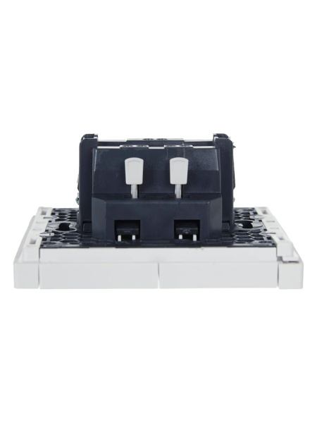 Фортепиано белый выключатель 2кл скрытая 10А IP20 