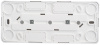 Этюд белый розетка открытая 3-мест заземление шторки IP20