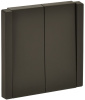 Фортепиано серый выключатель 2кл скрытая 10А IP20 