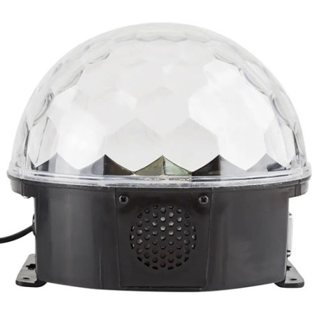 Светильник-проектор свд Диско-шар RGBYPW музыкальный с ДУ, Bluetooth, USB, вращающийся