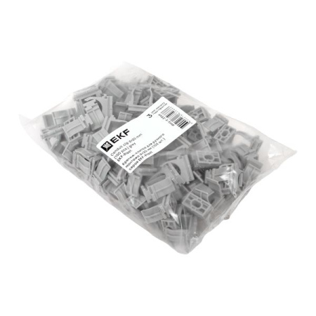 Держатель для трубы 20мм серый 100шт EKF 