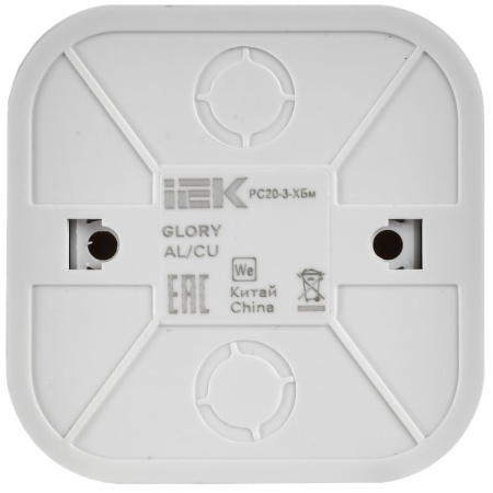 GLORY Роз. с з/к без з/ш о/у 16А РС20-3-ХБм бел. м. IEK