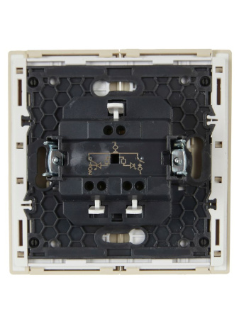 Фортепиано ваниль выключатель 2кл с подсветкой скрытая 10А IP20 