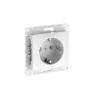 Атлас белый розетка скрытая 1-мест заземление быстрозажим. клем. IP20 