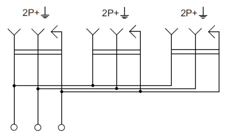 Глори черный розетка открытая 3-мест заземление IP20 