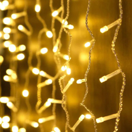 Гирлянда занавес 1,5*2,2м теплый белый 544свд IP20 прозрачный провод (до 8мод)