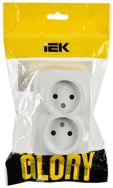 GLORY Роз. 2-я без з/к/ш о/у 10А РС22-2-ХБм бел. м. IEK