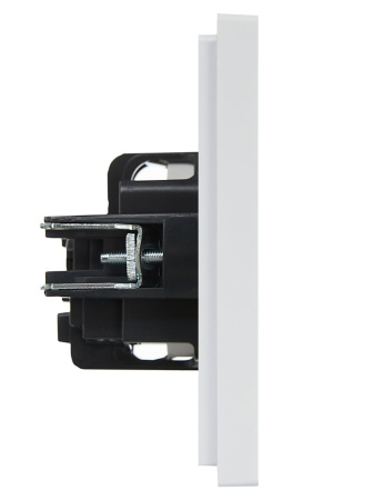 Фортепиано белый розетка скрытая 1-мест заземление шторки IP20 