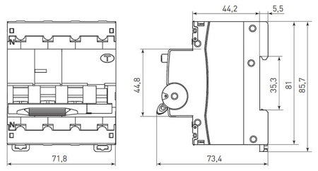 Дифавтомат 4Р 25А C тип AC 30мА 6кА 4мод АВДТ-63N EKF PROxima