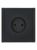Фортепиано черный механизм розетки скрытая 1-мест IP20 
